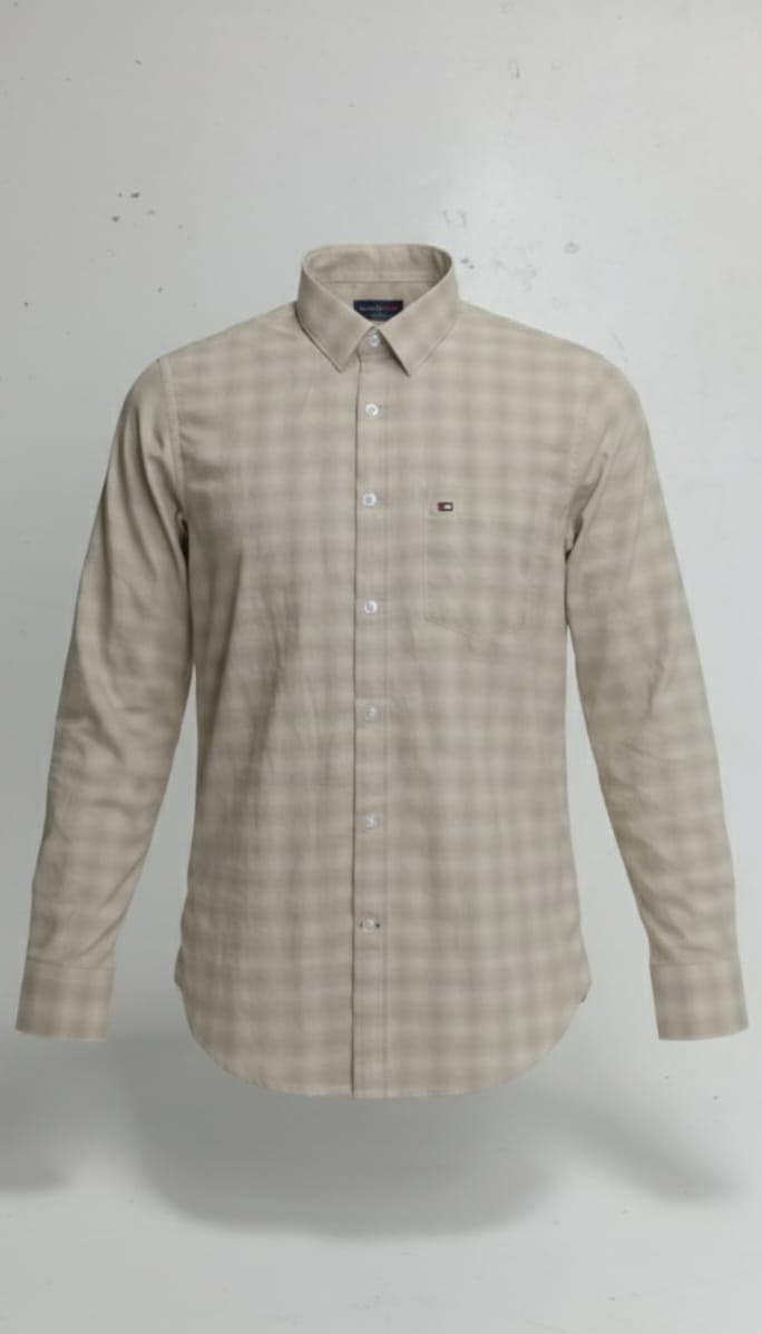 Men’s Slim Fit Checks Shirt – 100% Cotton